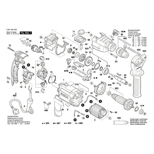 Запчасти для дрели Bosch GSB 21-2RE (3601A9C600)